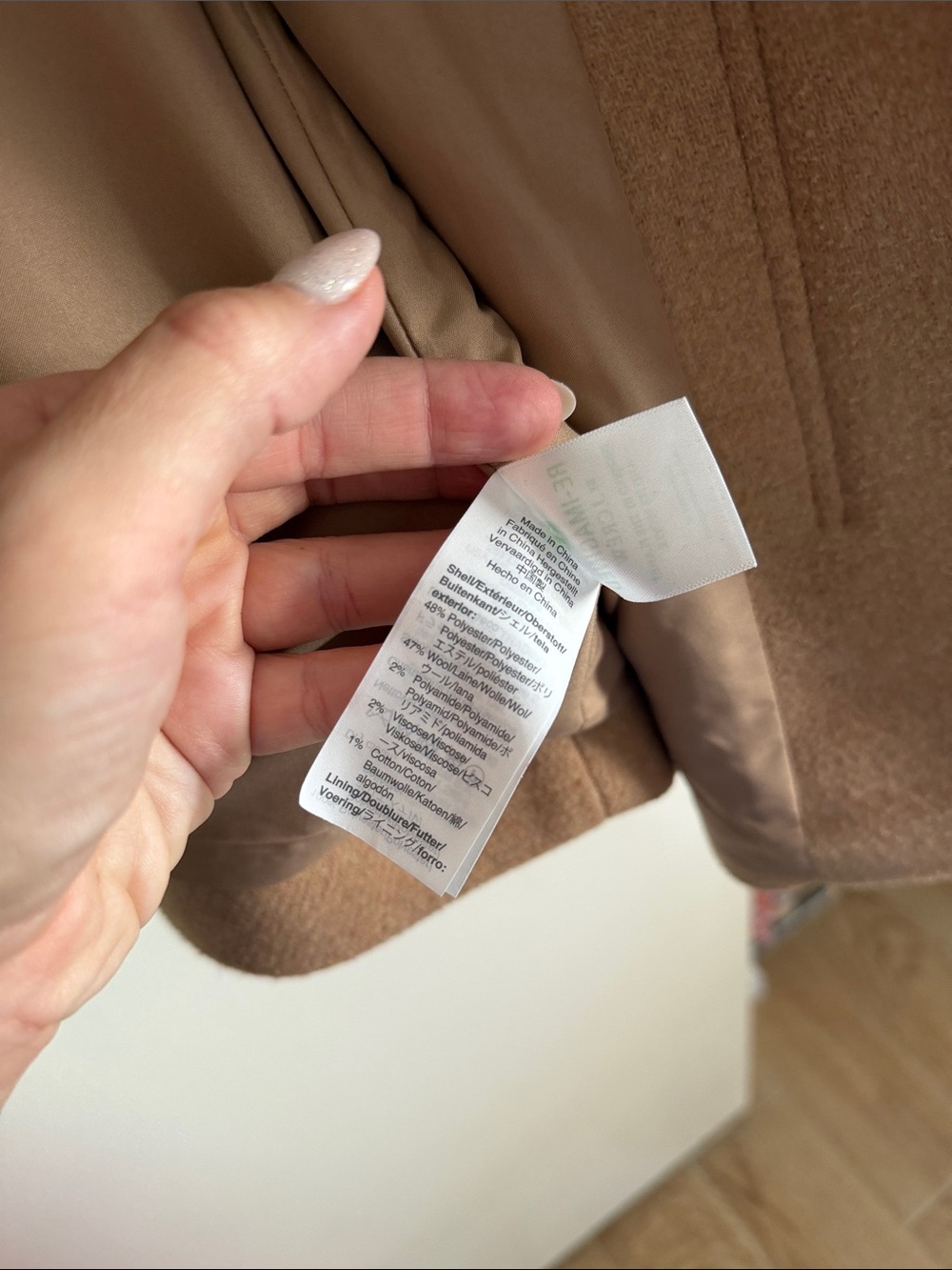 J. Crew Camel Wool-Blend coat - Picture 7 of 9